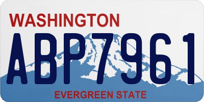 WA license plate ABP7961