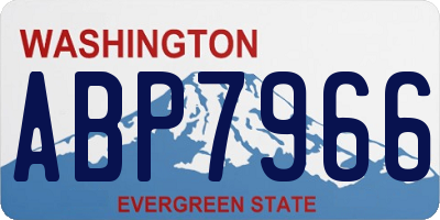 WA license plate ABP7966
