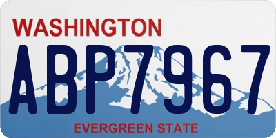 WA license plate ABP7967