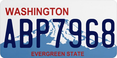 WA license plate ABP7968