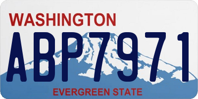 WA license plate ABP7971