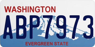 WA license plate ABP7973