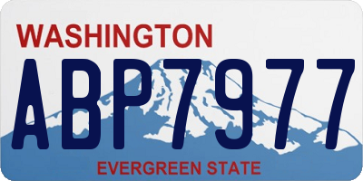 WA license plate ABP7977
