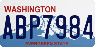 WA license plate ABP7984