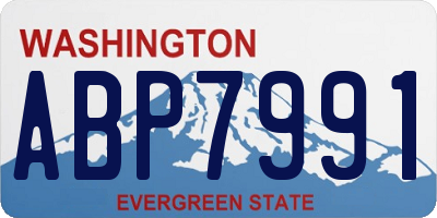 WA license plate ABP7991