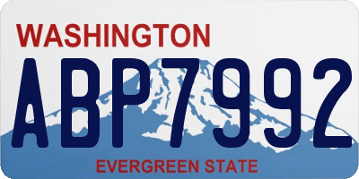 WA license plate ABP7992