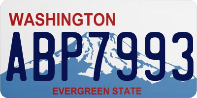 WA license plate ABP7993