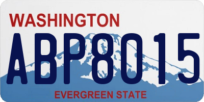 WA license plate ABP8015