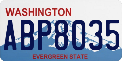 WA license plate ABP8035