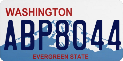 WA license plate ABP8044