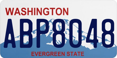 WA license plate ABP8048