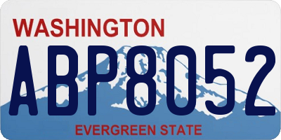 WA license plate ABP8052