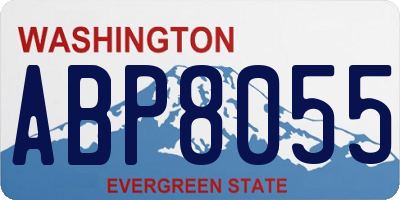 WA license plate ABP8055