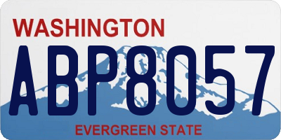 WA license plate ABP8057