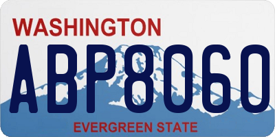 WA license plate ABP8060
