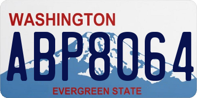 WA license plate ABP8064
