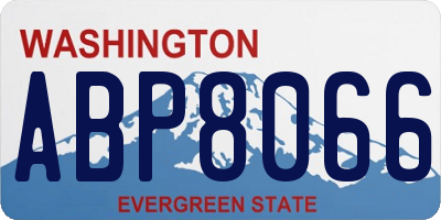 WA license plate ABP8066