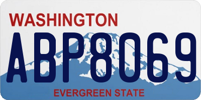 WA license plate ABP8069