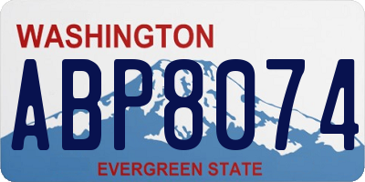 WA license plate ABP8074