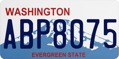 WA license plate ABP8075