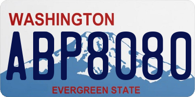 WA license plate ABP8080