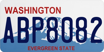WA license plate ABP8082