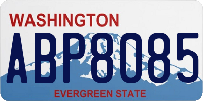 WA license plate ABP8085