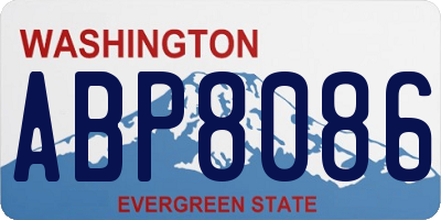 WA license plate ABP8086