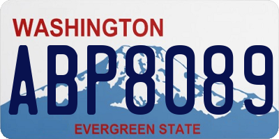 WA license plate ABP8089