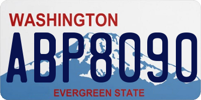 WA license plate ABP8090