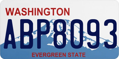 WA license plate ABP8093