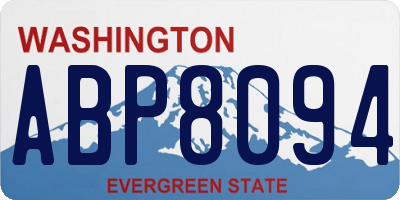 WA license plate ABP8094