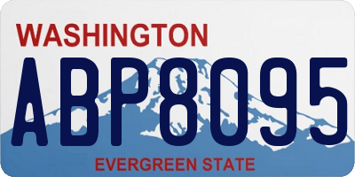 WA license plate ABP8095