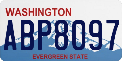 WA license plate ABP8097