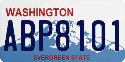 WA license plate ABP8101
