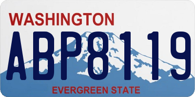 WA license plate ABP8119