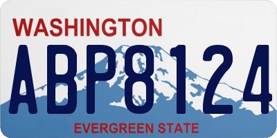 WA license plate ABP8124