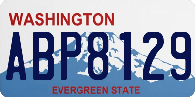 WA license plate ABP8129