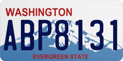WA license plate ABP8131