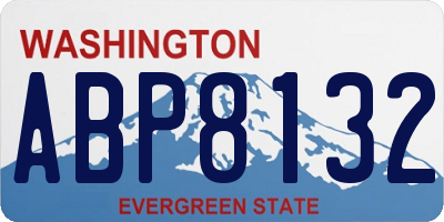 WA license plate ABP8132