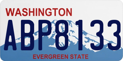 WA license plate ABP8133