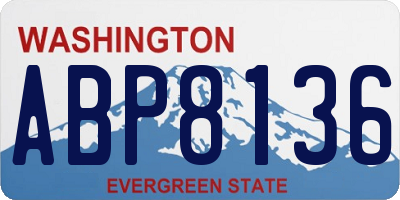 WA license plate ABP8136