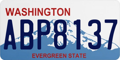 WA license plate ABP8137