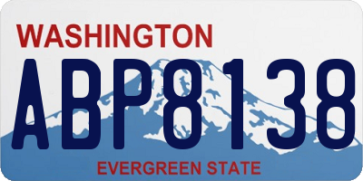 WA license plate ABP8138