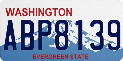 WA license plate ABP8139