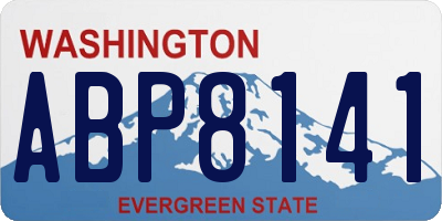 WA license plate ABP8141