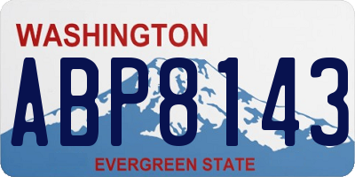 WA license plate ABP8143