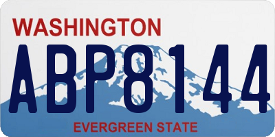 WA license plate ABP8144