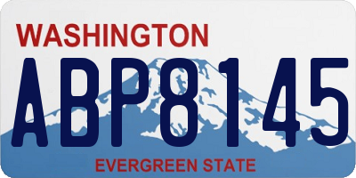 WA license plate ABP8145