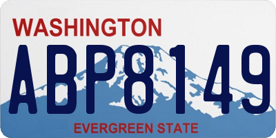 WA license plate ABP8149
